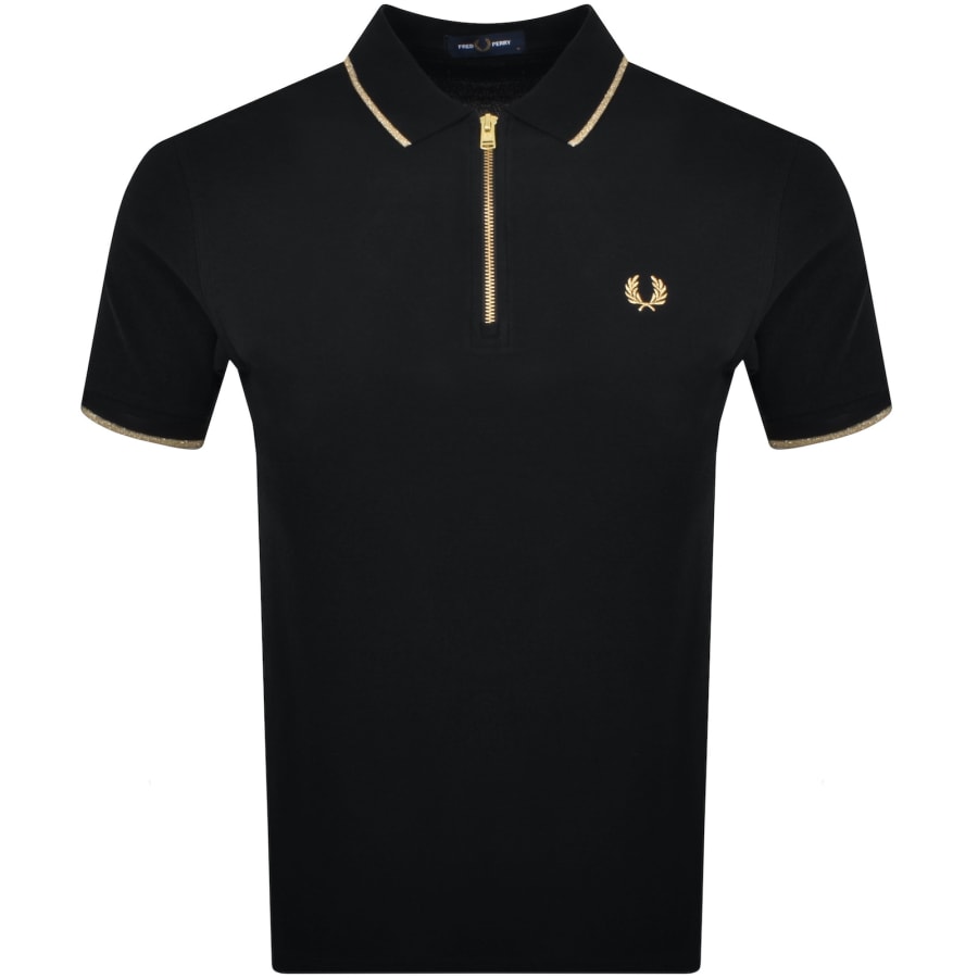 Fred perry black polo shirt new arrivals